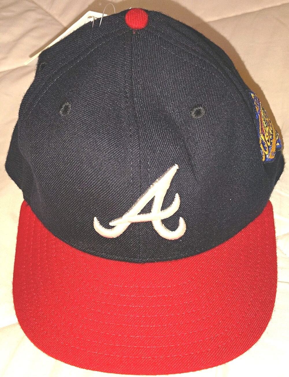 NWT Vintage 1996 Atlanta Braves World Series New Era 5950 Fitted Hat Size 7 USA
